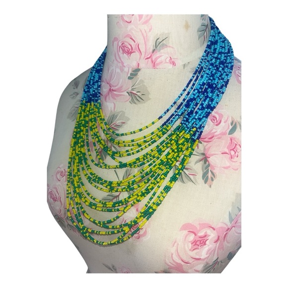 Vintage Colorful Layered Beaded Necklace - Picture 1 of 7